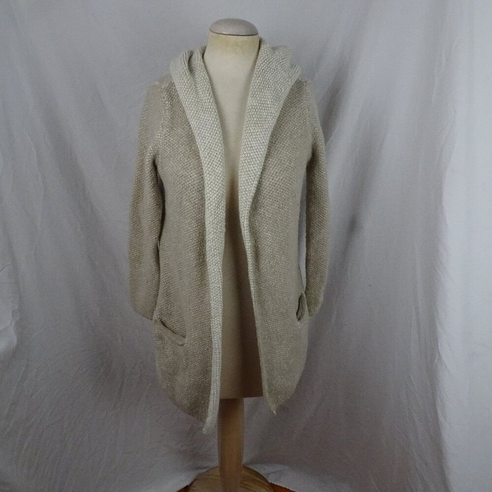 Zara Knit Women Hooded Cardigan Sweater with Pockets Size M - Picture 1 of 8
